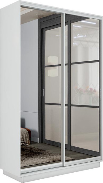 Изображение товара Шкаф-купе ТриЯ Румер-2 СШК 3.120.60-13.13 2-х дверный (белый снег/зеркало/зеркало)