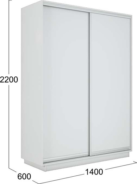 Изображение товара Шкаф-купе ТриЯ Румер-2 СШК 3.140.70-11.11 2-х дверный (белый снег/белый снег/белый снег)