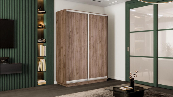 Изображение товара Шкаф-купе ТриЯ Румер-2 СШК 3.140.70-11.11 2-х дверный (дуб крафт табачный/дуб крафт табачный/дуб крафт табачный)