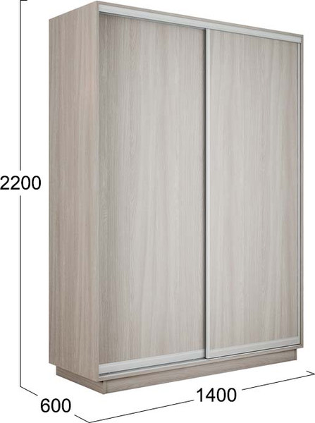 Изображение товара Шкаф-купе ТриЯ Румер-2 СШК 3.140.70-11.11 2-х дверный (ясень шимо светлый/ясень шимо светлый/ясень шимо светлый)