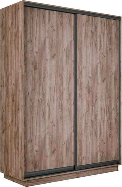Изображение товара Шкаф-купе ТриЯ Румер-2 СШК 3.140.70-11.11(Н) 2-х дверный (дуб крафт табачный/дуб крафт табачный/дуб крафт табачный/черный профиль)