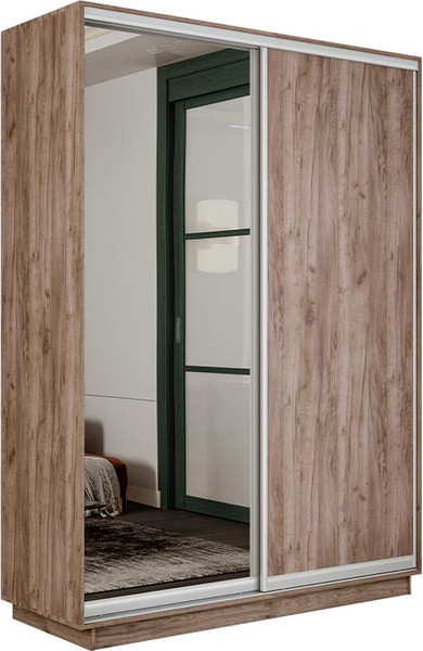 Изображение товара Шкаф-купе ТриЯ Румер-2 СШК 3.140.70-11.13 2-х дверный (дуб крафт табачный/дуб крафт табачный/зеркало)
