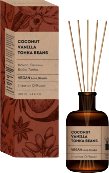 Изображение товара Аромадиффузор Delta Parfum Love Studio Coconut, Vanilla, Tonka Beans (100мл)