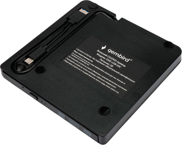 Изображение товара Привод DVD-RW Gembird DVD-USB-03C (черный)