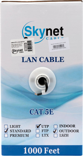 Изображение товара Кабель SkyNet CSS-UTP-4-CU-OUT-N (305м, черный)
