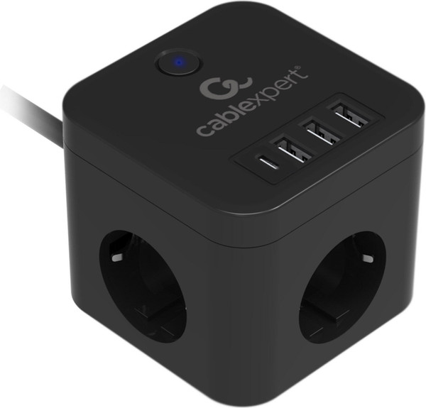 Изображение товара Сетевой фильтр Cablexpert CUBE-3-CU3-B-1.5