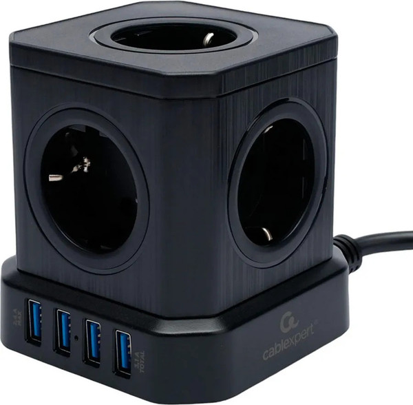 Изображение товара Сетевой фильтр Cablexpert TWR-5-U4-B-3