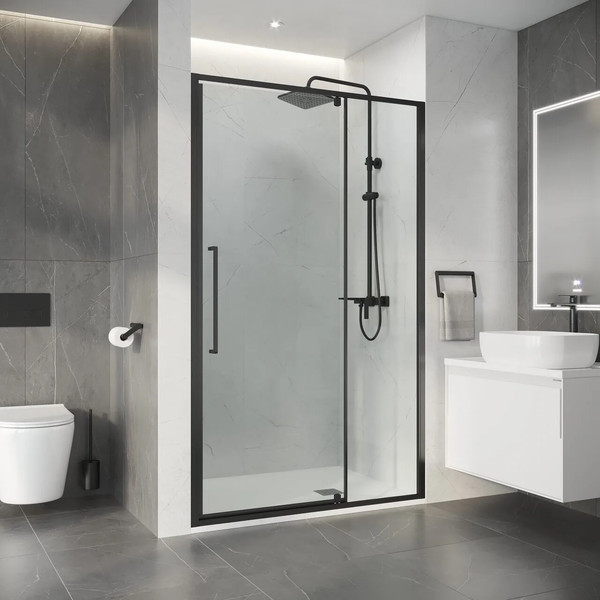 Изображение товара Душевая дверь Niagara Nova NG-35-12AGR 120х195 (графит/прозрачное стекло)