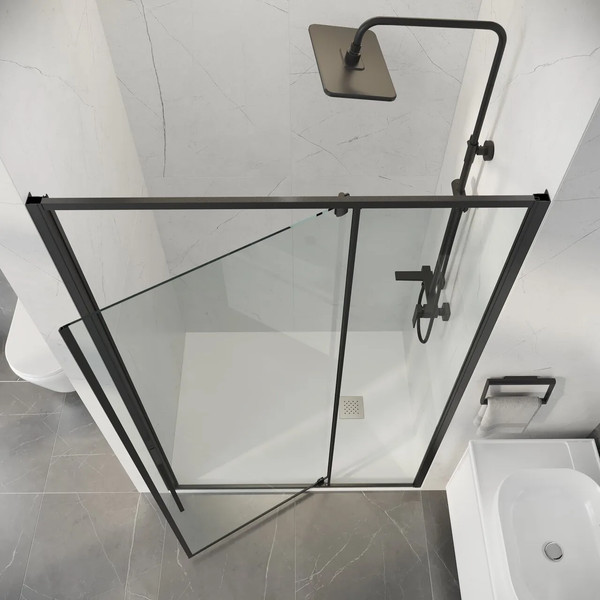 Изображение товара Душевая дверь Niagara Nova NG-35-12AGR 120х195 (графит/прозрачное стекло)