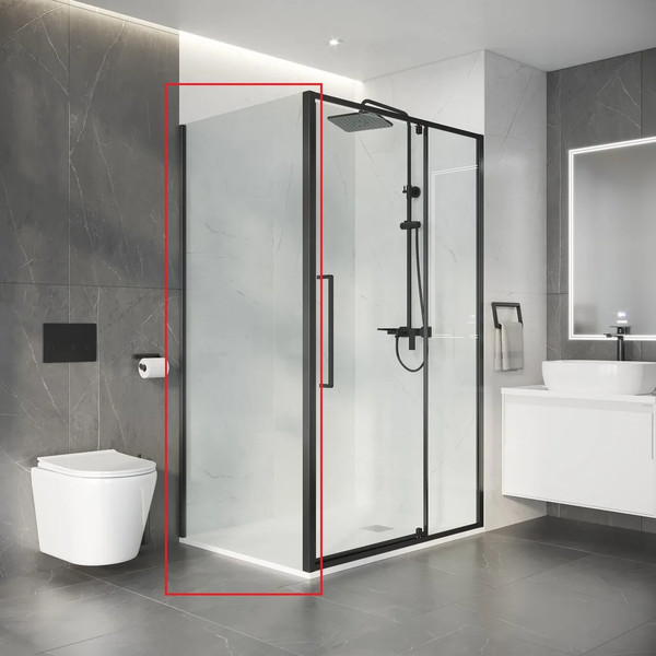 Изображение товара Душевая стенка Niagara Nova NG-A80GR-34 80х195 (графит/прозрачное стекло)