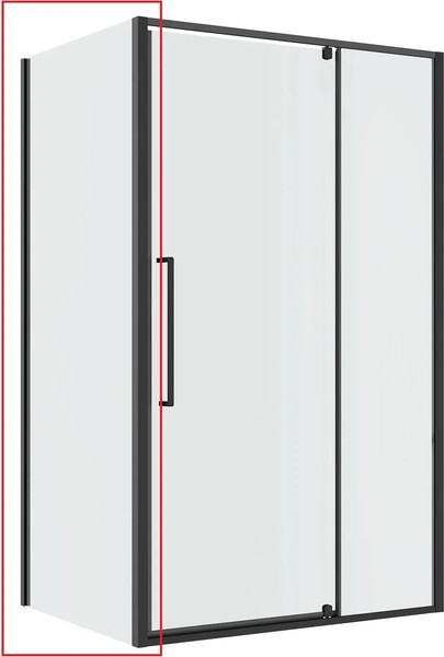 Изображение товара Душевая стенка Niagara Nova NG-A80GR-34 80х195 (графит/прозрачное стекло)