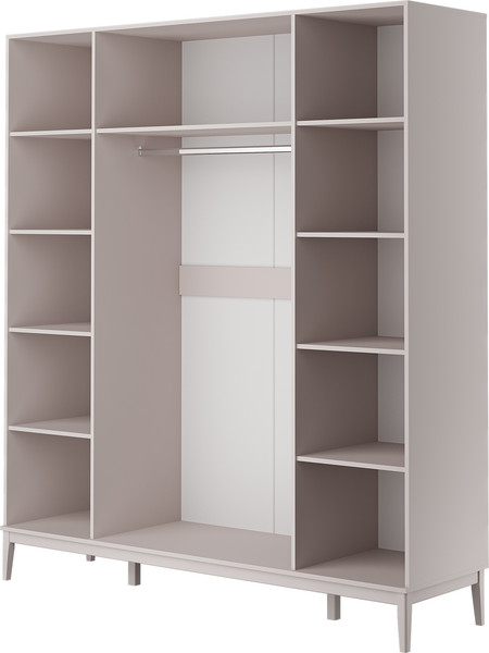 Изображение товара Шкаф Bravo Мебель Джали ШР-4 (ЛДСП персидский жемчуг/МДФ лак льняной)