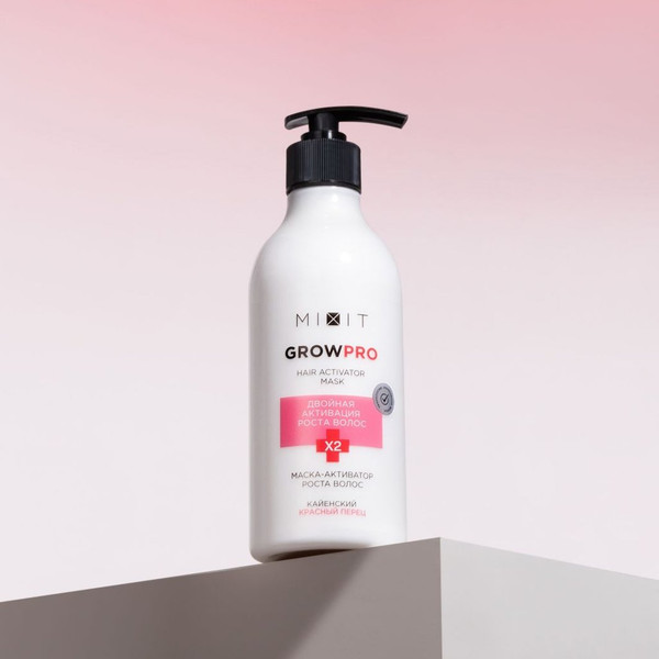 Изображение товара Маска для волос MIXIT Grow Pro Разогревающая для роста волос (400мл)