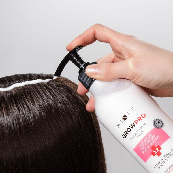 Изображение товара Маска для волос MIXIT Grow Pro Разогревающая для роста волос (400мл)