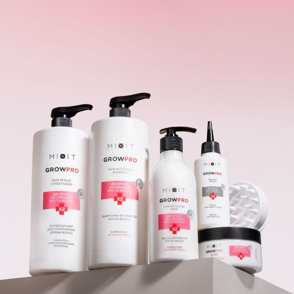 Изображение товара Маска для волос MIXIT Grow Pro Разогревающая для роста волос (400мл)