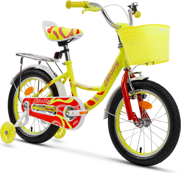 Изображение товара Детский велосипед Krakken Molly 16 2025 (желтый, разобранный, в коробке)