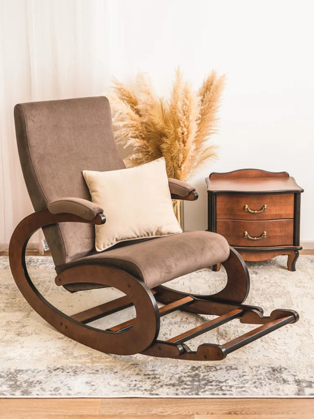 Изображение товара Кресло-качалка Glider Экси М (темно-коричневый/орех антик)