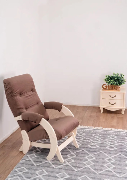 Изображение товара Кресло-маятник Glider Модель 68 (коричневый/дуб шампань)