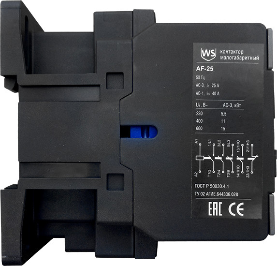 Изображение товара Контактор Wilderness AF-25 25A 220В/AC 1НО+1НЗ 50Гц (R) / AF25220AC
