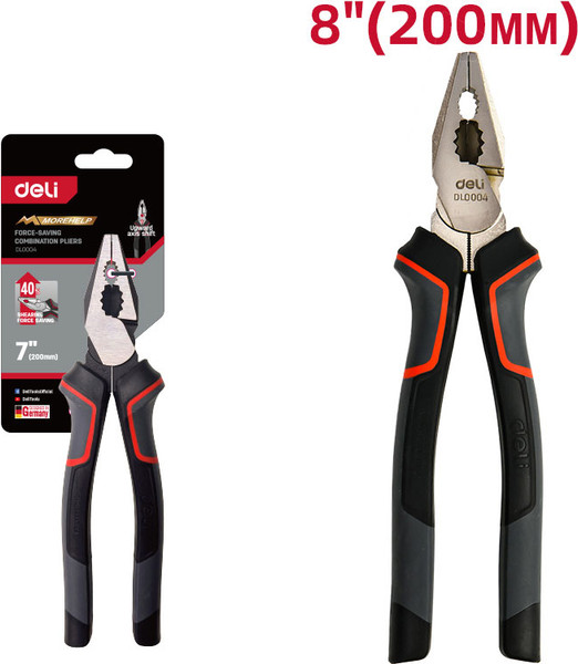 Изображение товара Плоскогубцы Deli EDL0004 (красный/черный)