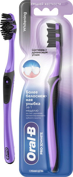 Изображение товара Зубная щетка Oral-B Pro 3D White с Древесным углем 40