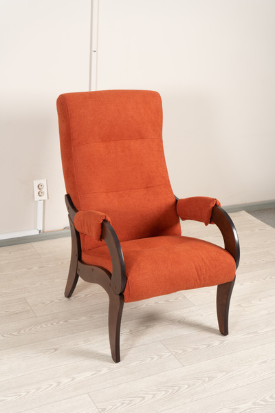 Изображение товара Кресло мягкое Glider Аоста (кирпично-красный/орех антик)