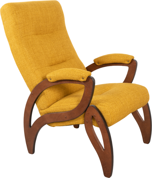 Изображение товара Кресло мягкое Glider Весна Компакт (желтый/орех антик)