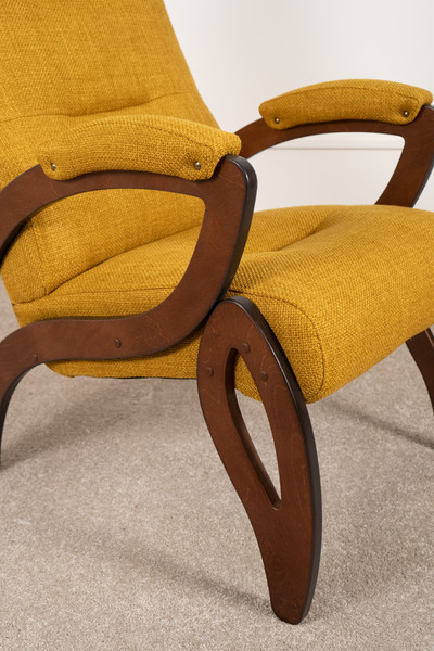 Изображение товара Кресло мягкое Glider Весна Компакт (желтый/орех антик)