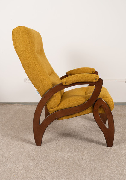 Изображение товара Кресло мягкое Glider Весна Компакт (желтый/орех антик)