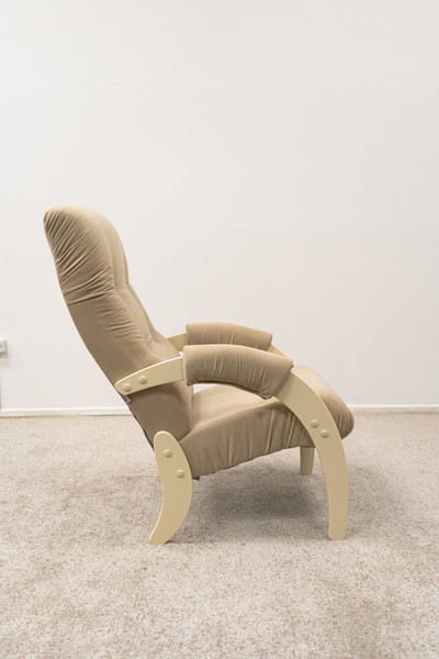 Изображение товара Кресло мягкое Glider Модель 61 (темно-бежевый/дуб шампань)