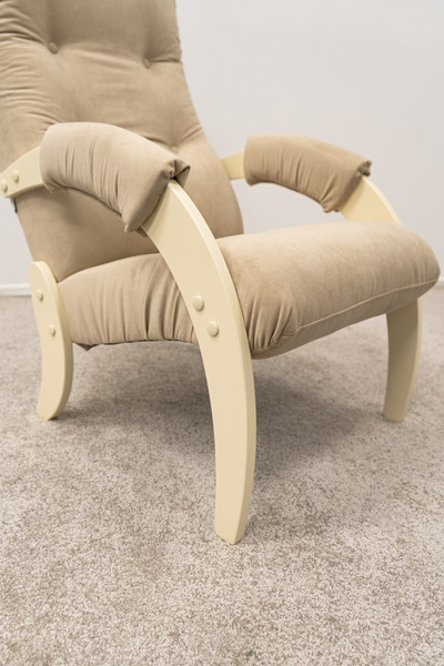 Изображение товара Кресло мягкое Glider Модель 61 (темно-бежевый/дуб шампань)