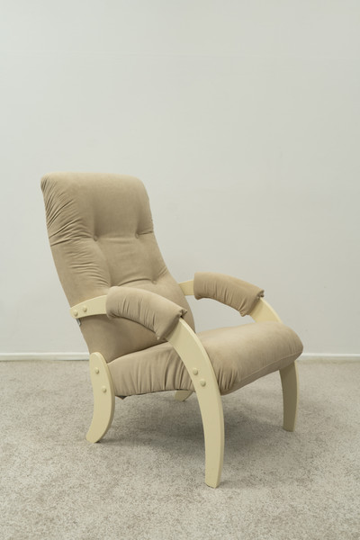 Изображение товара Кресло мягкое Glider Модель 61 (темно-бежевый/дуб шампань)