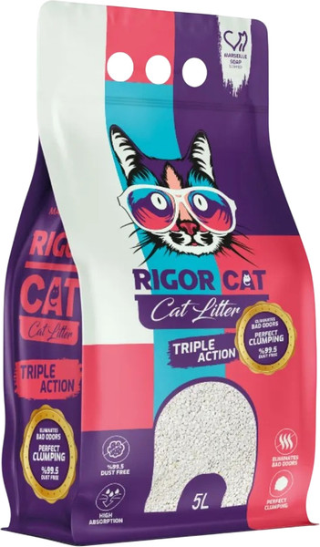Изображение товара Наполнитель для туалета Rigor Cat Марсельское мыло (5л)