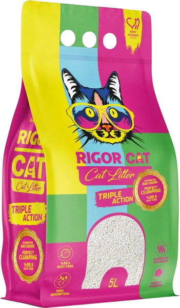 Изображение товара Наполнитель для туалета Rigor Cat Детская присыпка (5л)