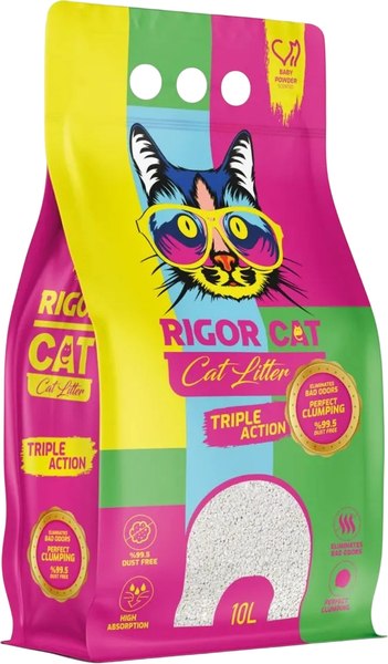 Изображение товара Наполнитель для туалета Rigor Cat Детская присыпка (10л)