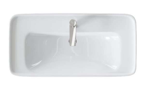 Изображение товара Тумба с умывальником Brevita Elche 100 / ELC-0100-0302Я+0117 (серый кашемир)