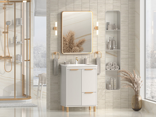 Изображение товара Тумба с умывальником Brevita Risacca Crema 60 / RIS-06060-0342Я+B-OND060-01 (серый кашемир)