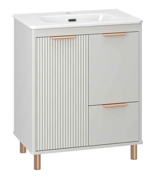 Изображение товара Тумба с умывальником Brevita Risacca Crema 70 / RIS-06070-0342Я+B-OND070-01 (серый кашемир)