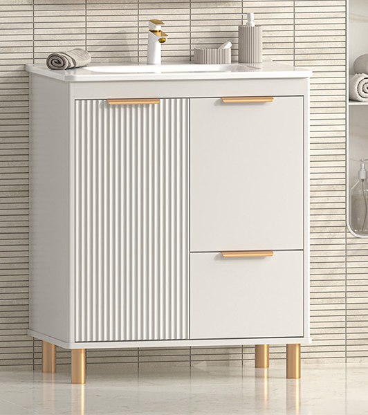 Изображение товара Тумба с умывальником Brevita Risacca Crema 70 / RIS-06070-0342Я+B-OND070-01 (серый кашемир)