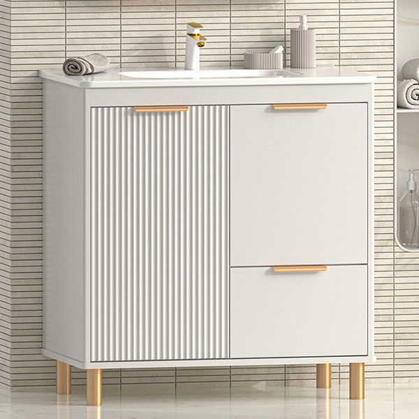 Изображение товара Тумба с умывальником Brevita Risacca Crema 80 / RIS-06080-0342Я+B-OND080-01 (серый кашемир)