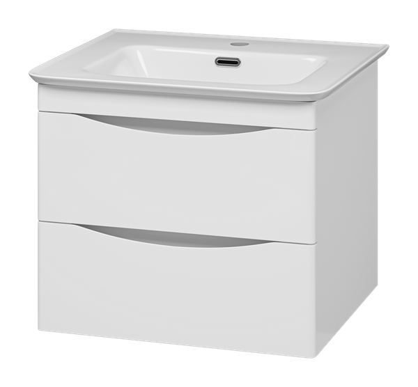 Изображение товара Тумба с умывальником Misty Мираж 60 / П-Мир-01060-011П2Я+RCW-140260WH