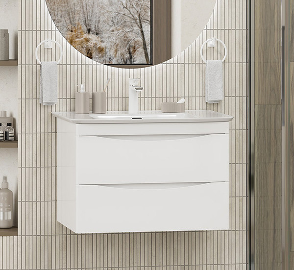 Изображение товара Тумба с умывальником Misty Мираж 70 / П-Мир-01070-011П2Я+RCW-140270WH