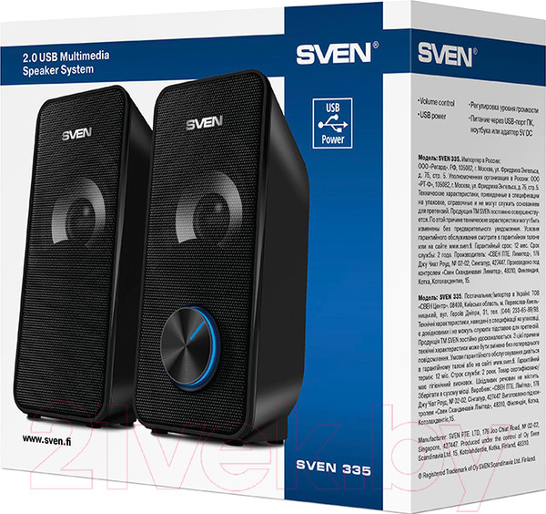 Изображение товара Мультимедиа акустика Sven 335 (черный)