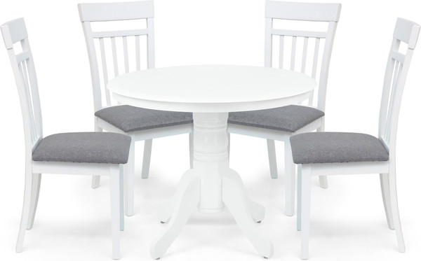 Изображение товара Обеденный стол Мир Ротанга Рольф 96.5см / 23869v276 (19128)-1-1-1-1-1-2-1-2-2-1 (белый)