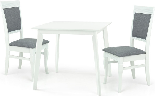 Изображение товара Обеденный стол Мир Ротанга Сидней 80x80 / 23869v276 (19128)-1-1-1-1-1-2-1-2-1 (белый)