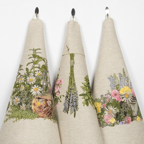 Изображение товара Набор полотенец Pole Kvetak (Беларускі лён) 46х60 24С112-ШР/рп/фкор/к. (32 Целебные травы-3/сорт1)