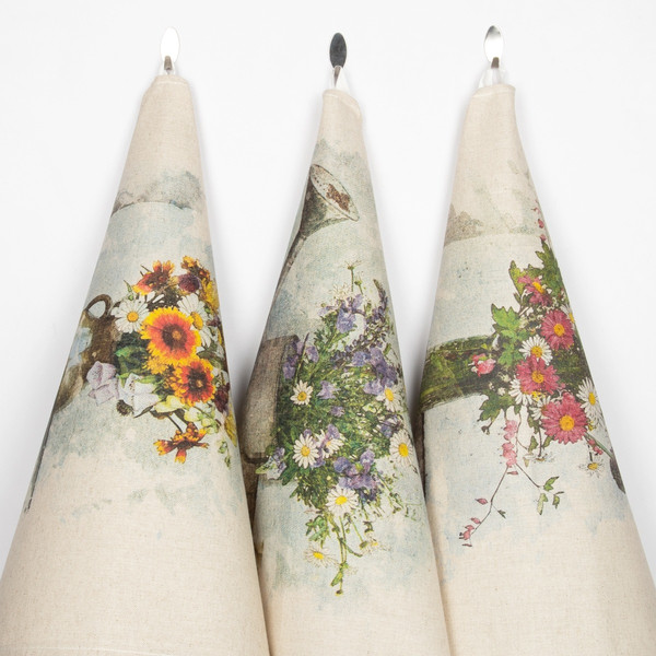 Изображение товара Набор полотенец Pole Kvetak (Беларускі лён) 46х60 24С112-ШР/рп/фкор/к. (388 Весенний букет new-3/сорт1)