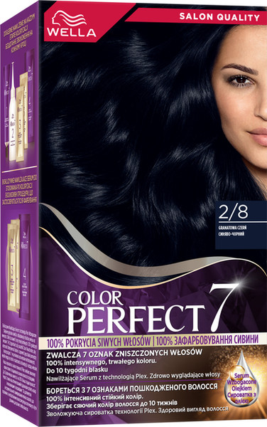 Изображение товара Крем-краска для волос Wella Color Perfect Стойкая 2/8 сине-черный