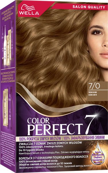 Изображение товара Крем-краска для волос Wella Color Perfect Стойкая 7/0 осенние листья