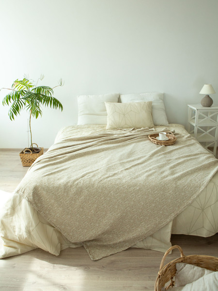 Изображение товара Плед Pole Kvetak (Беларускі лён) 180x220 24С15-ШР/у/л.с.уп. (5 Акварель-1/122/сорт1)